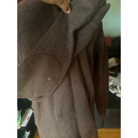 Cremieux Classic Knit Sweater w/ Suede Elbow Patches – Brown - Picture 4 of 10